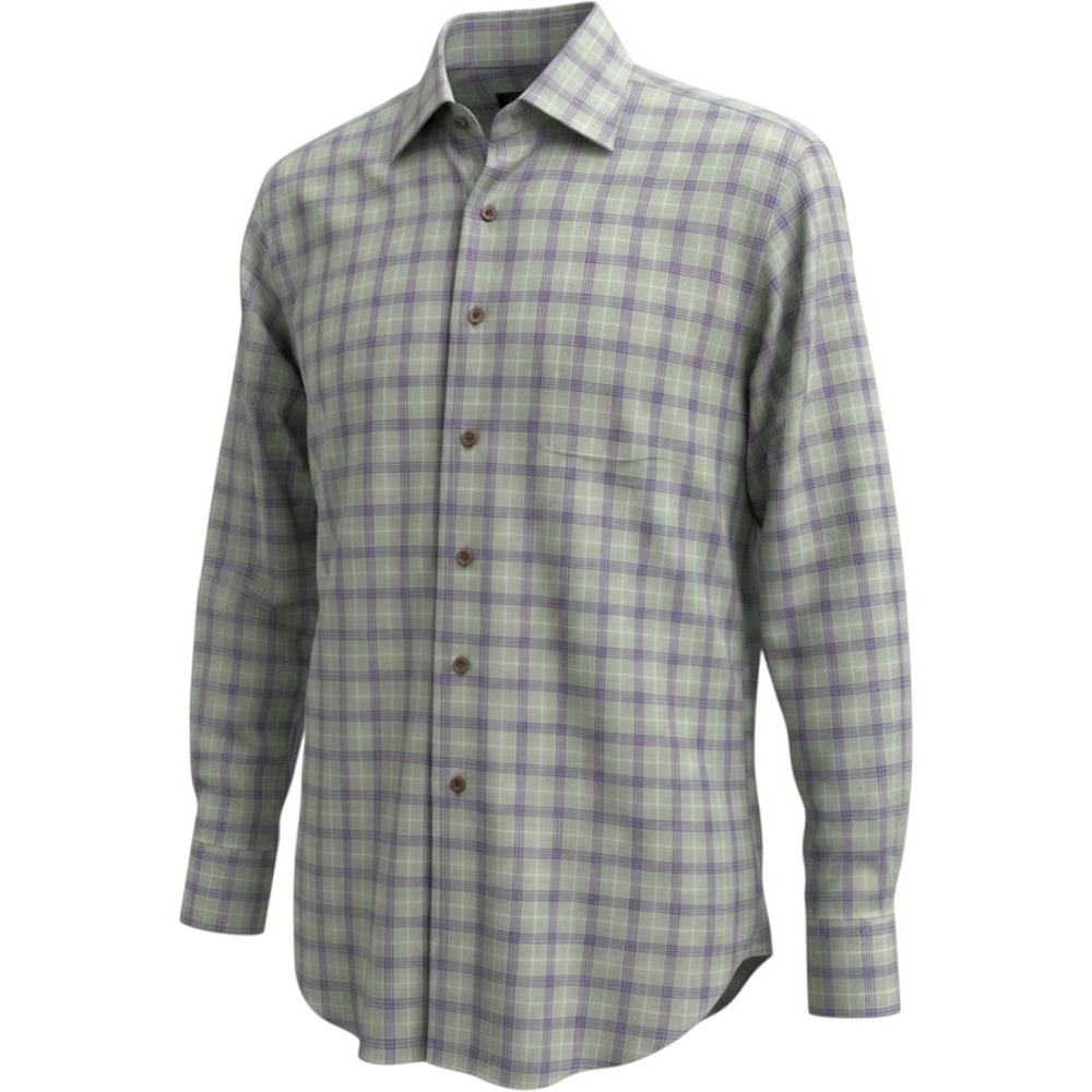 Hammer Made Button Down Mens 38/15 Green Plaid‎ Excellent Long Sleeve Shirt